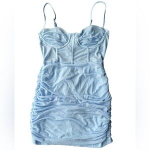 Powder blue mini dress